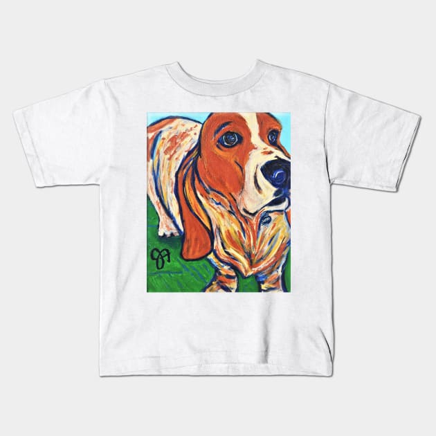 Basset Hound Full Composition Kids T-Shirt by Jeneralarts